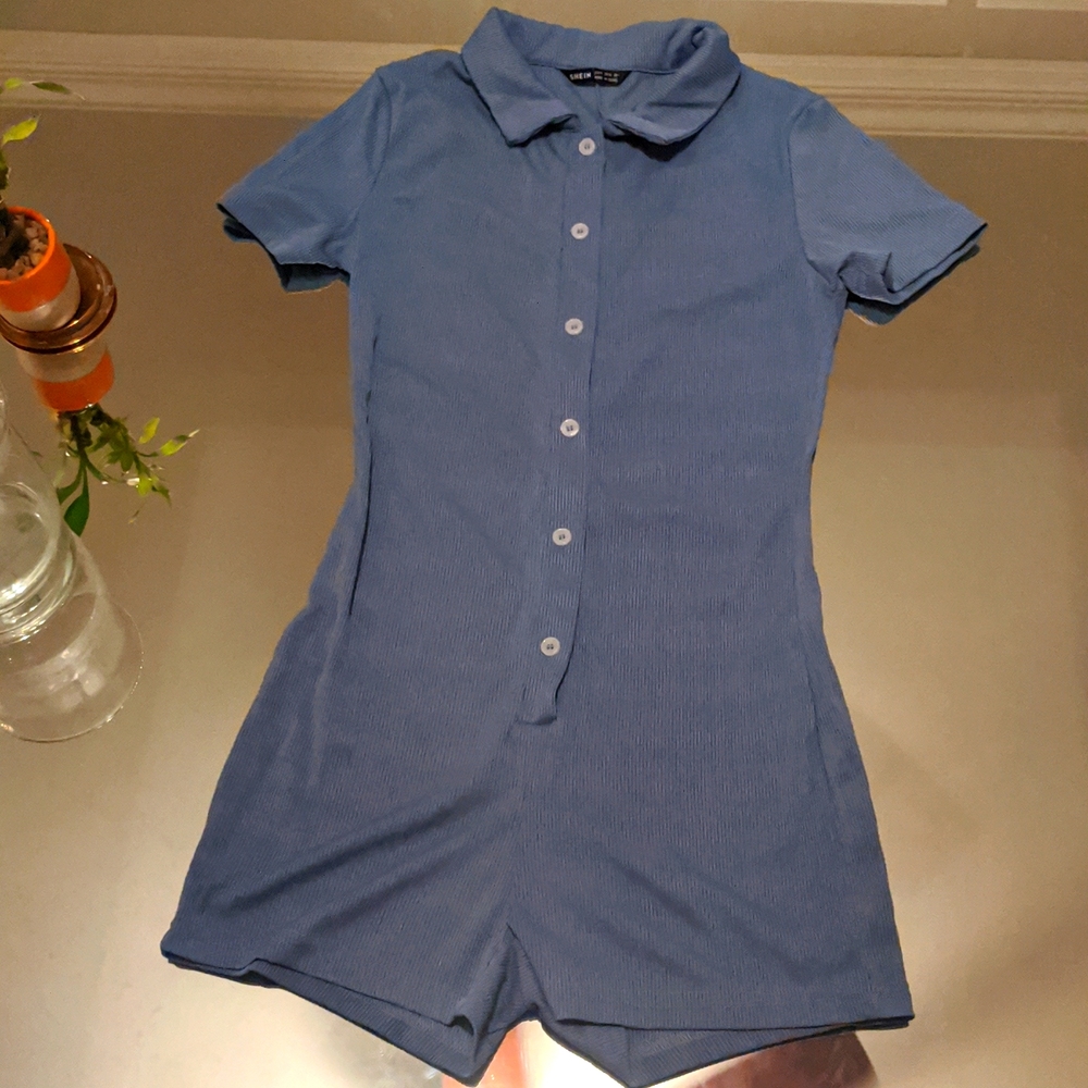 Shein Women's Romper Blue